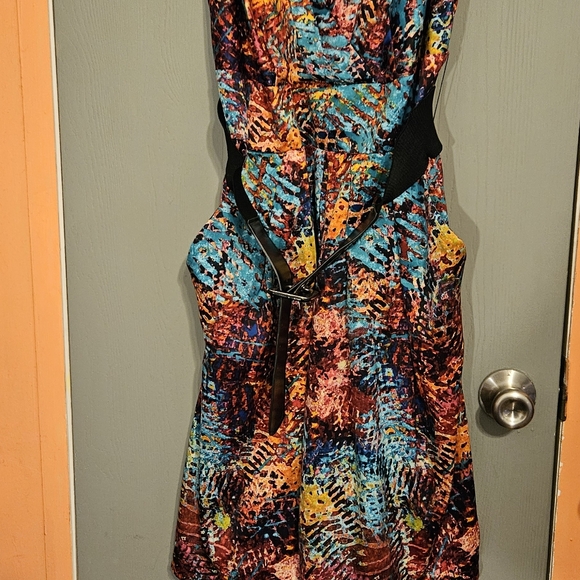 EUC DRESS BARN BELTED DRESS SIZE 10 - Picture 3 of 5
